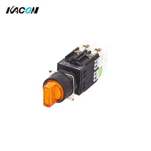 카콘 LED 조광형 원형 셀렉터 스위치 25파이 3단 황색 수동복귀 K25-57Y AC220V