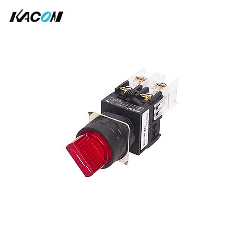카콘 LED 조광형 원형 셀렉터 스위치 30파이 2단 청색 자동복귀 K30-47B-S2R AC220V