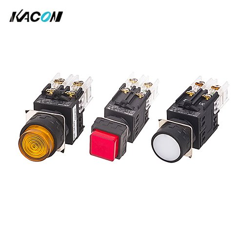 카콘 LED조광 원형평형누름버튼 30파이 청색 K30-27B RF AC110V