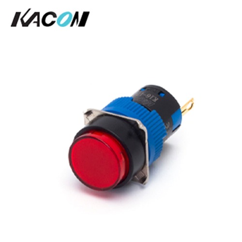 카콘 접점 일체형 조광 원형 표시등 16파이 녹색 K16-170G DC6V