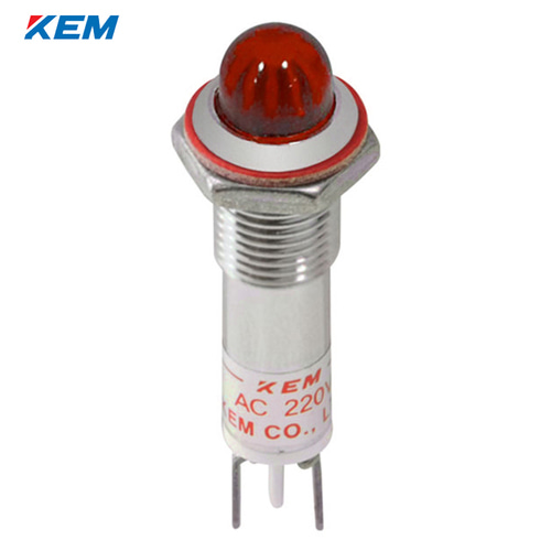 한국전재 KEM LED 인디케이터 8파이 고휘도 AC220V 적색 KLCRAU-08A220-R