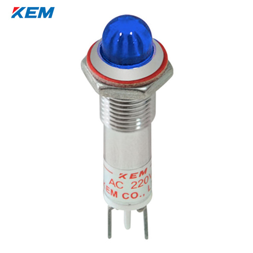 한국전재 KEM LED 인디케이터 8파이 고휘도 DC3V 청색 KLCRAU-08D03-B