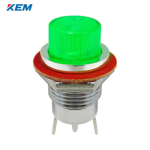 한국전재 KEM LED 인디케이터 12파이 일반휘도 DC3V 녹색 KLGU-12D03G
