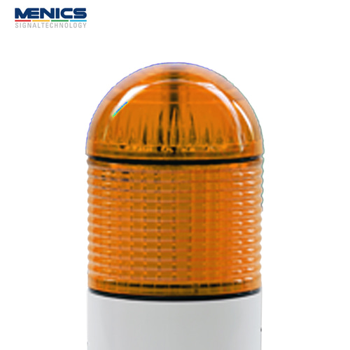메닉스 56파이 LED 돔 스타일 표시등 점등 1단 AC 90-240V 황색 PTD-AMF-1FF-Y