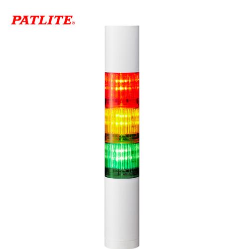 페트라이트 시그널 타워램프 부저 40파이 3단 화이트본체 LED 원형브래킷 LR4-302PJBW-RYG DC24V