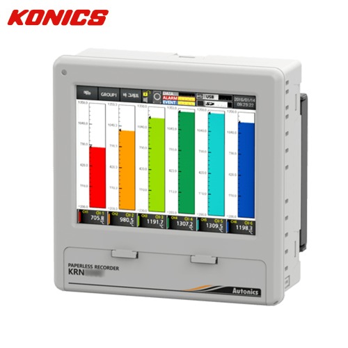 코닉스 오토닉스 LCD 터치스크린 페이퍼리스 기록계 KRN1000-0821-0S