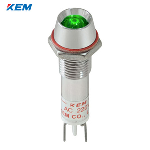 한국전재 KEM LED 인디케이터 8파이 고휘도 DC3V 녹색 KLRAU-08D03-G