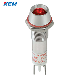 한국전재 KEM LED 인디케이터 8파이 고휘도 DC3V 적색 KLRAU-08D03-R