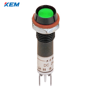 한국전재 KEM LED 인디케이터 8파이 고휘도 DC12V 녹색 KLDSU-08D12 G