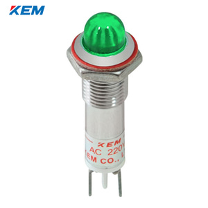 한국전재 KEM LED 인디케이터 8파이 고휘도 DC5V 녹색 KLCRAU-08D05-G