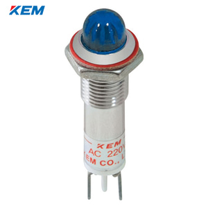 한국전재 KEM LED 인디케이터 8파이 고휘도 AC110V 청색 KLCRAU-08A110-B