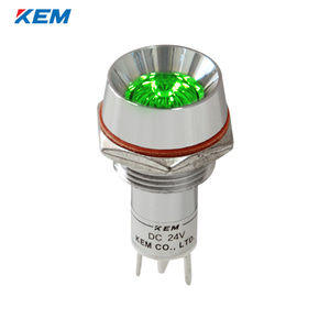 한국전재 KEM LED 인디케이터 16파이 고휘도 DC3V 녹색 KLU-16D03G